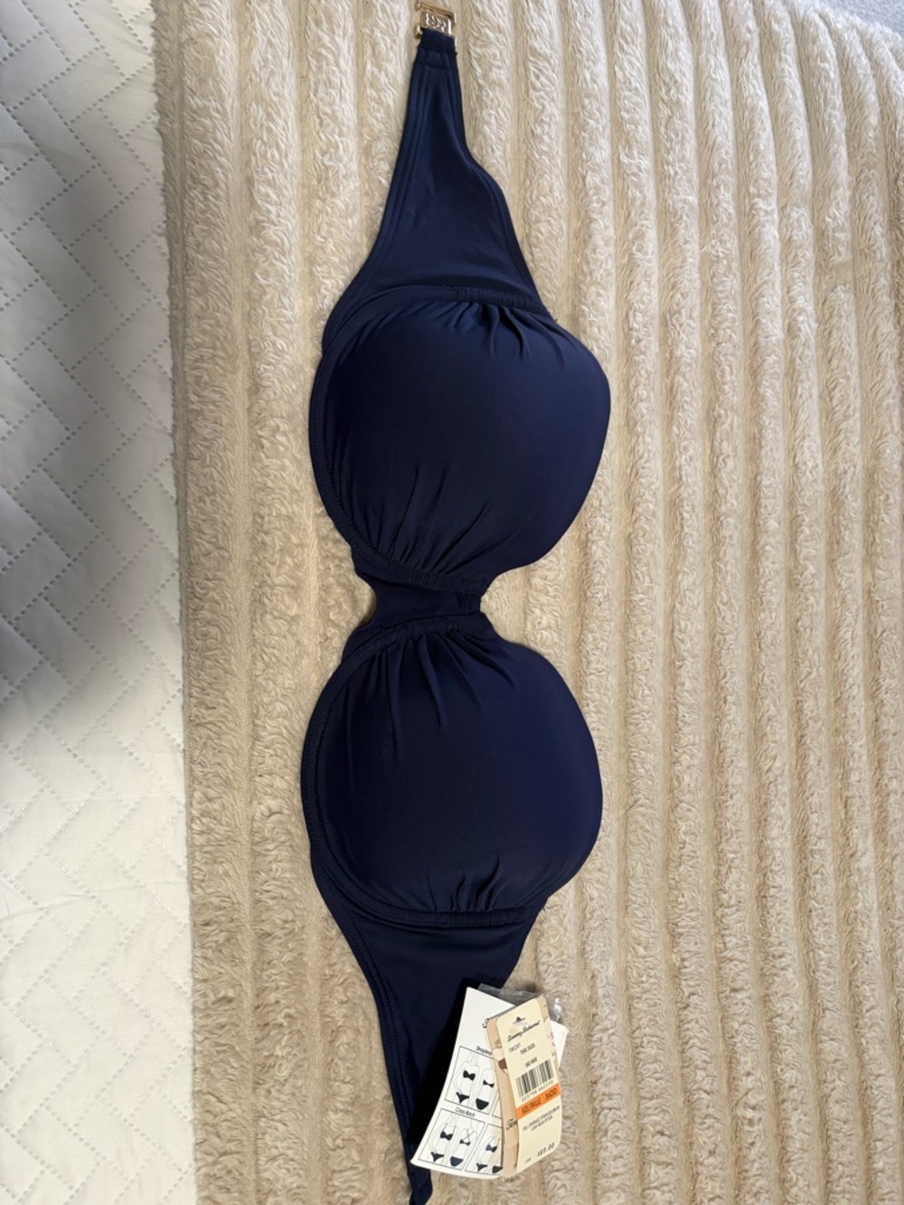 Tommy Bahama Dark Navy Padded Bikini Top